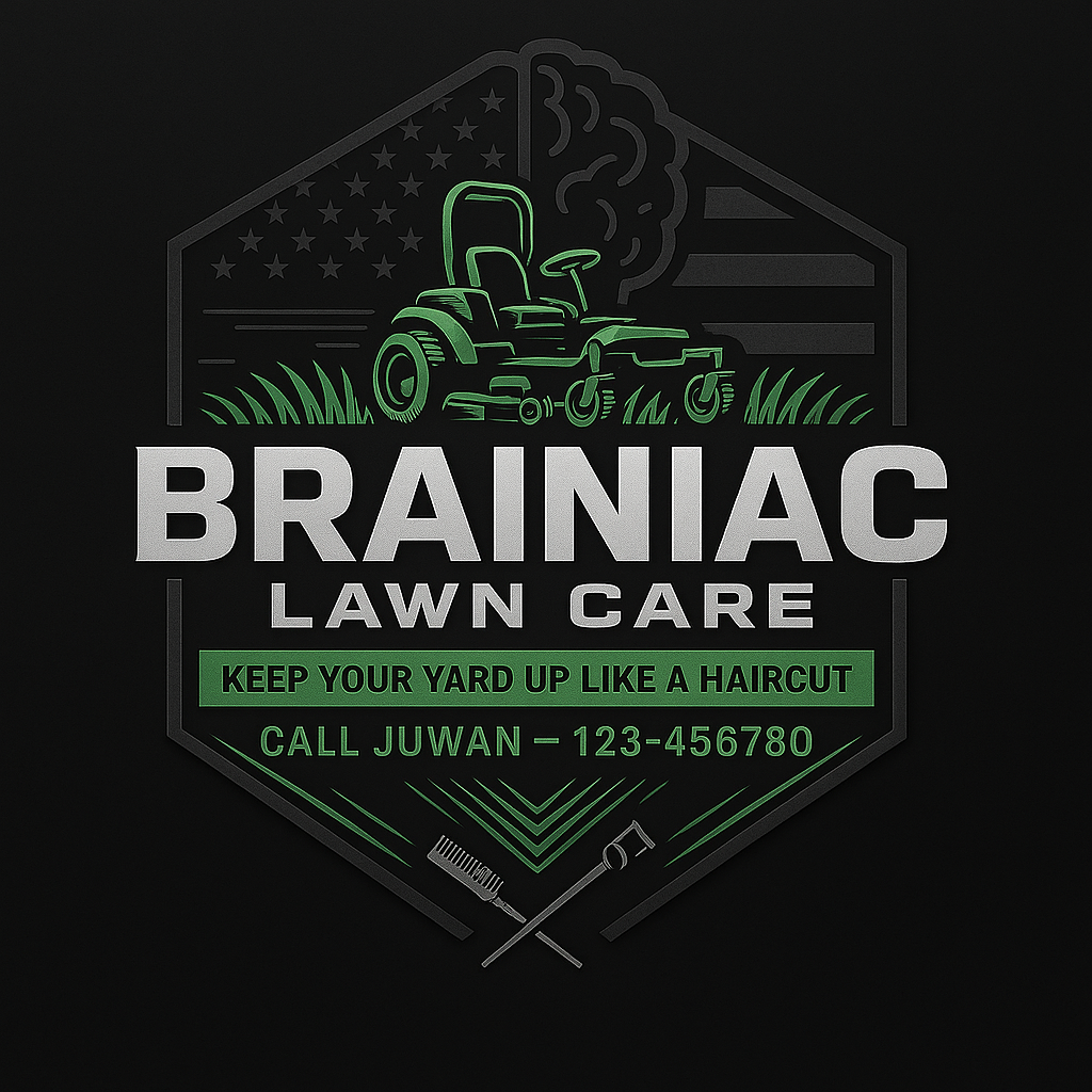 brainiac Lawn Care Logo